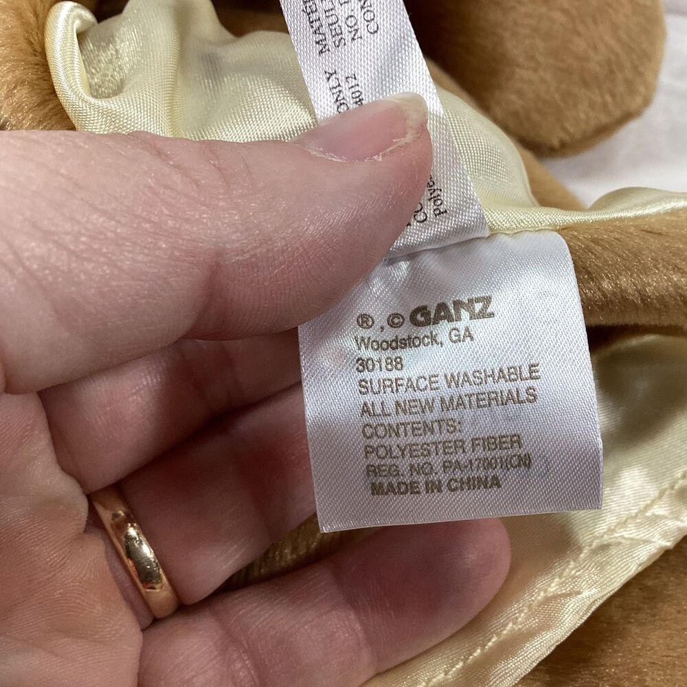 Baby Ganz Collection Brown Teddy Bear Security Blanket Plush Lovey Satin NWT - Picture 7 of 9